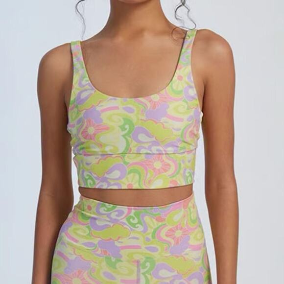 Beach Riot Psychedelic Sunshine Leah Crop Top - Picture 7 of 8